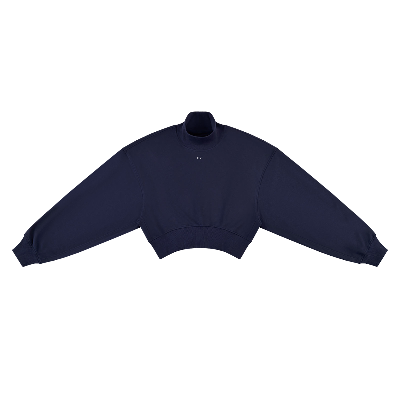Women's Crop Mock Neck Sweatshirt