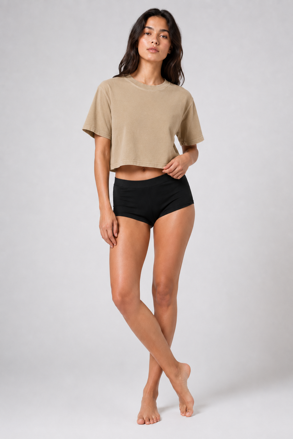 CRAMPFIT CROP TEE women’s activewear – product view 4
